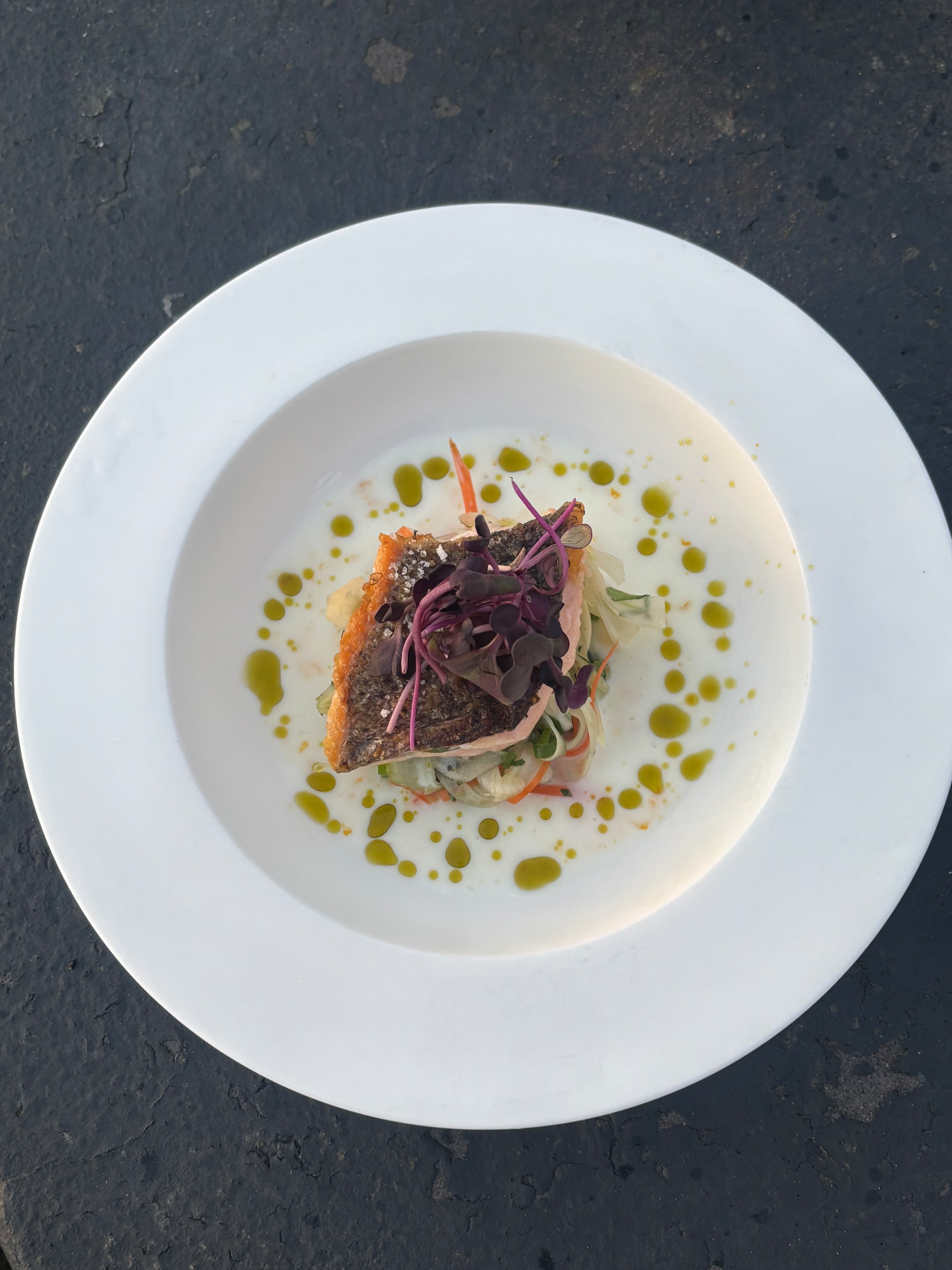 Trout with buttermilk and fennel salad